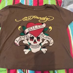 Ed hardy cropped tee